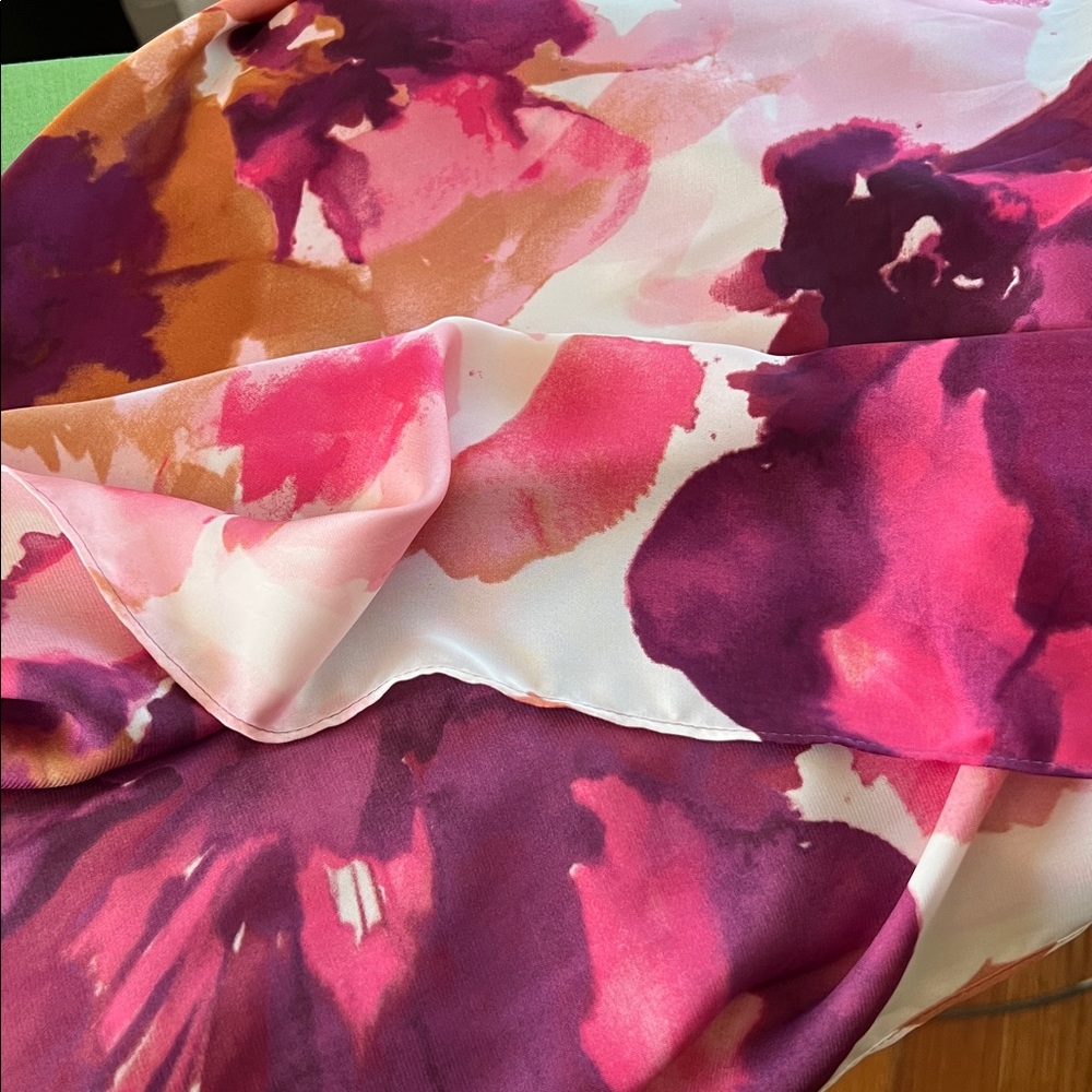 Coldwater Creek Watercolor Blossoms Scarf